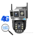 V380 4MP WiFi 10x Optical Zoom Dual Lens PTZ Wireless Battery Camera